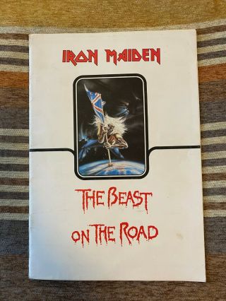 1982 Iron Maiden " The Beast On The Road " Tour Program Book Vg/ex