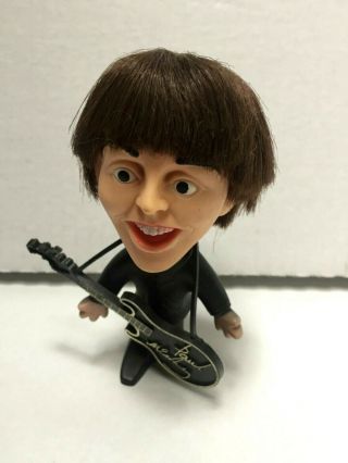 The Beatles Paul Mccartney 1964 Remco Doll W/ Instrument No Cut Hair Soft Body