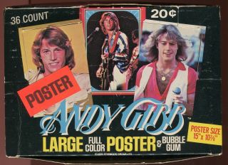 Andy Gibb 1978 Donruss Bubble Gum Vintage Poster Card Box 36 Packs