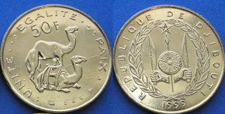 1999 Djibouti 50 Francs - Camels