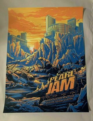 Pearl Jam Poster York City Msg 2020 Show Edition Dan Mumford