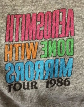 Aerosmith 1986 Done with Mirrors Crew Sweatshirt Vest men ' s size - Medium 3