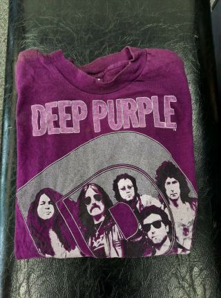 Deep Purple Perfect Strangers Tour 1985 Vintage Shirt Size S Long Slv.