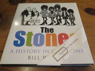 The Rolling Stones A History In Cartoons Book Signed By Bill Wyman