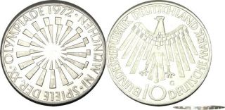 Elf West Germany 10 Mark 1972 G Olympic Games In Munchen Munich