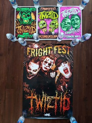 Twiztid Fright Fest 4 Poster Pack Mne Psychopathic Majik Ninja Icp