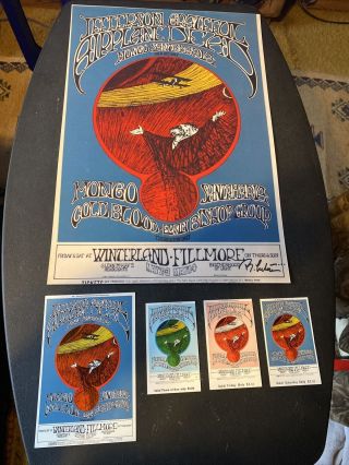 Jefferson Airplane/ Grateful Dead /bg - 171 - Poster - Handbill - 3 Tickets -