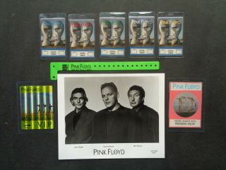 Pink Floyd,  B/w Promo Photo,  7 Backstage Passes,  Wrist Band,  1994 Tour