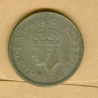India 1940 B 1/2 Rupee - - Very Fine - - Silver