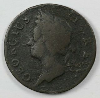1741 Ireland George Ii Copper Hibernia Halfpenny 1/2p