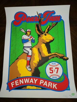 Pearl Jam Poster Fenway Park Aug 5 & 7 2016 Boston Ma Ames Bros S/n