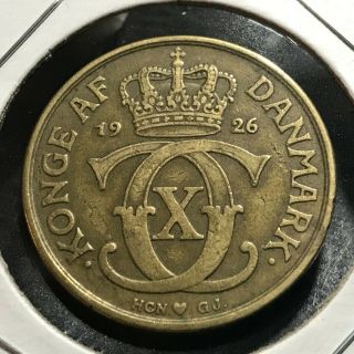 1926 Denmark 2 Kroner Large Coin