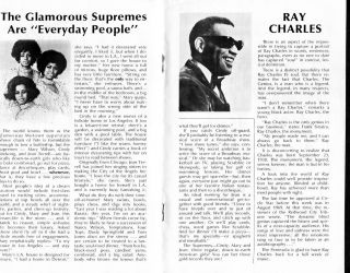 1971 Ray Charles & The Supremes Concert Program Circle Star San Carlos CA 2