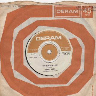 Denny Laine Too Much In Love Deram Dm171 Soul Northern Motown