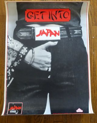Japan Get Into Poster 19 " X 28 " David Sylvian Ariola Records ©1978