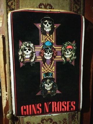 Vintage 1988 Guns And Roses Velvet Poster