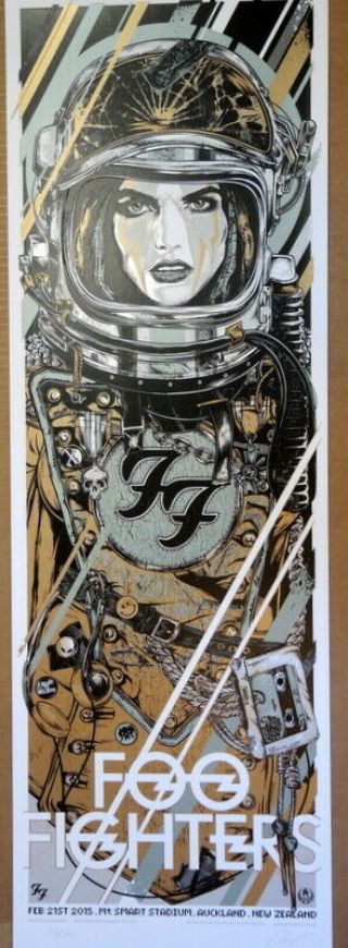 Foo Fighters - Rhys Cooper - Auckland - Sonic Highways 2015 - Poster - Grohl
