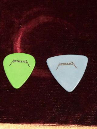Metallica James Hetfield Jason Newsted Snake Bass & Guitar Pick Both Stage