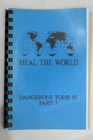 Michael Jackson " Dangerous " Tour Band & Crew Itinerary 1993 Heal The World
