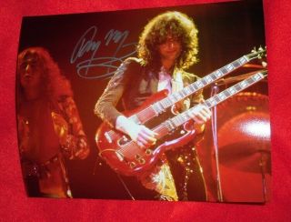 Led Zeppelin Jimmy Page - Hand Signed 8 X 10 Photo