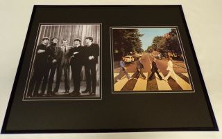 The Beatles Framed 16x20 Ed Sullivan Show & Abbey Road Photo Display