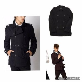 David Bowie By Keanan Duffty 2007 Double Breasted Military Peacoat Overcoat Sz.  S