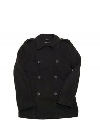 David Bowie By Keanan Duffty 2007 Double Breasted Military Peacoat Overcoat Sz.  S 2