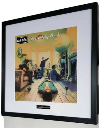 Oasis Definitely Maybe Framed Album Cover - Ltd Edition - Certificate