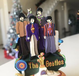 The Beatles YELLOW SUBMARINE Franklin glass dome collectible 1997 music box 3