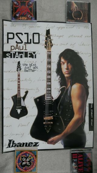 Kiss Paul Stanley Ibanez Ps - 10 Promo Poster 1995