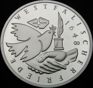 Germany 10 Mark 1998j Proof - Silver - Peace Of Westphalia - 2771 ¤
