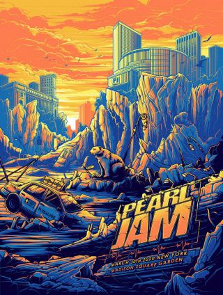 Pearl Jam Poster York City Dan Mumford Se Msg 2020 Tour Poster Variant Nyc