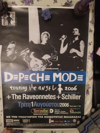Depeche Mode Touring The Angel Live In Athens 1/8/2006 Vintage Poster Synth Pop