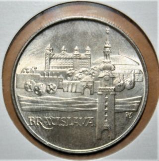 Czechoslovakia 50 Korun 1986 Brilliant Uncirculated Silver Coin Bratislava