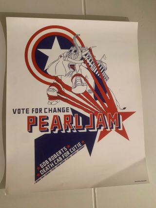 Pearl Jam Vote For Change Tour Poster 2004 – Also Feat.  Death Cab For Cutie