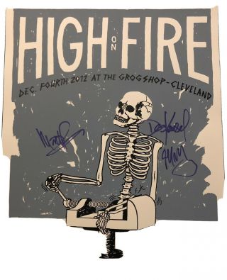 High On Fire Signed Cleveland Poster