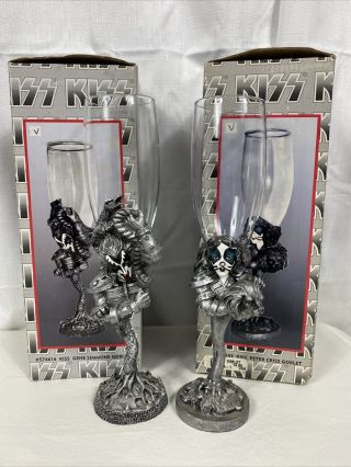 Spencers Gift Exclusive 1998 Kiss Collectible Goblet Gene Simmons & Peter Chris