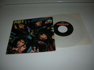 Kiss Promo 45 Crazy Nights 1987 Picture Sleeve Misprint Eric Carr Bruce Kulick