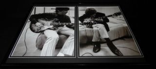 The Beatles 1966 John Lennon George Harrison Framed 16x20 Photo Display