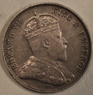 1905 Hong Kong 5 Cents Silver Km 12 1905年香港五分银币