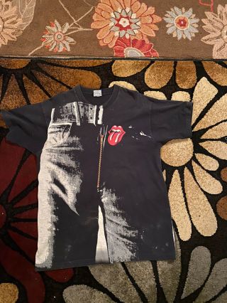 Rare Vintage Rolling Stones 1994 Sticky Fingers T Shirt Xl Liquid Blue Brand