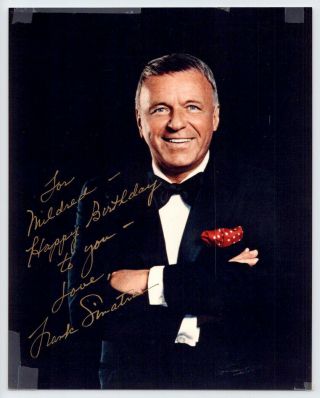 Vintage Frank Sinatra Secretarial? Signed Autograph On Publicity Photo