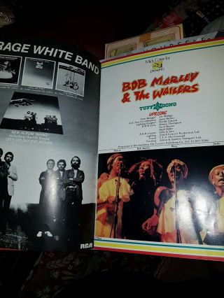 Bob Marley & the Wailers Tour Programme 1980 Uprising tour (RARE) 3