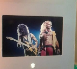 Eddie Van Halen David Lee Roth Pro Concert Slide Make Poster W/ Photo Guitar