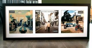 Oasis Definitely Maybe/framed Album Covers - Prints - Liam Gallagher - Live Forever