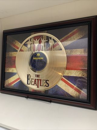 The Beatles Framed Help Gold Vinyl Lp