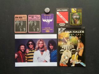 Van Halen,  Color Promo Photo,  5 Backstage Passes,  Steel Pin,  Comic Book