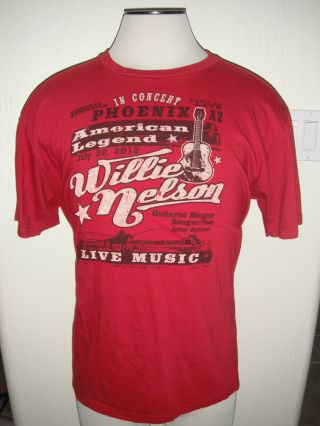Rare Willie Nelson Limited 1 Of 42 July 2012 Phoenix Xl Red Concert Show Music