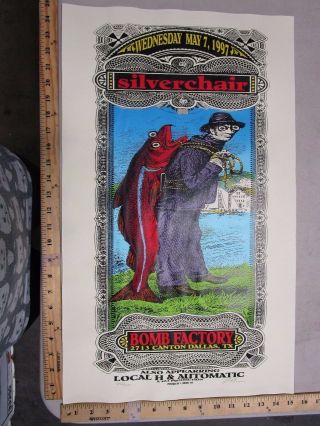 1997 Rock Roll Concert Poster Silverchair Lindsey Kuhn S/n Le 200 Dallas