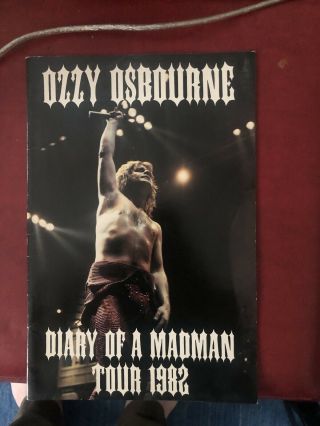 Ozzy Osbourne: Dairy Of A Madman 1982 World Tour Book/program